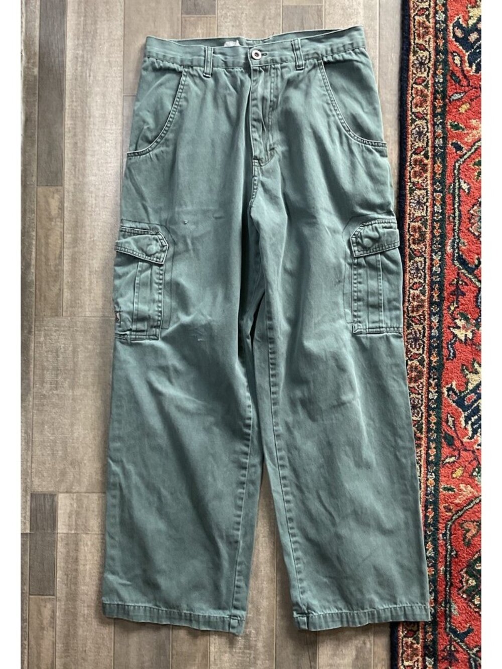 Vintage Free World Skateboard Cargo Baggy Grunge Pants 31/32 Punk Gorpcore